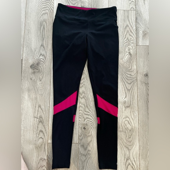 Marika Pants - Marika Black and Pink Performance Leggings High-Waisted